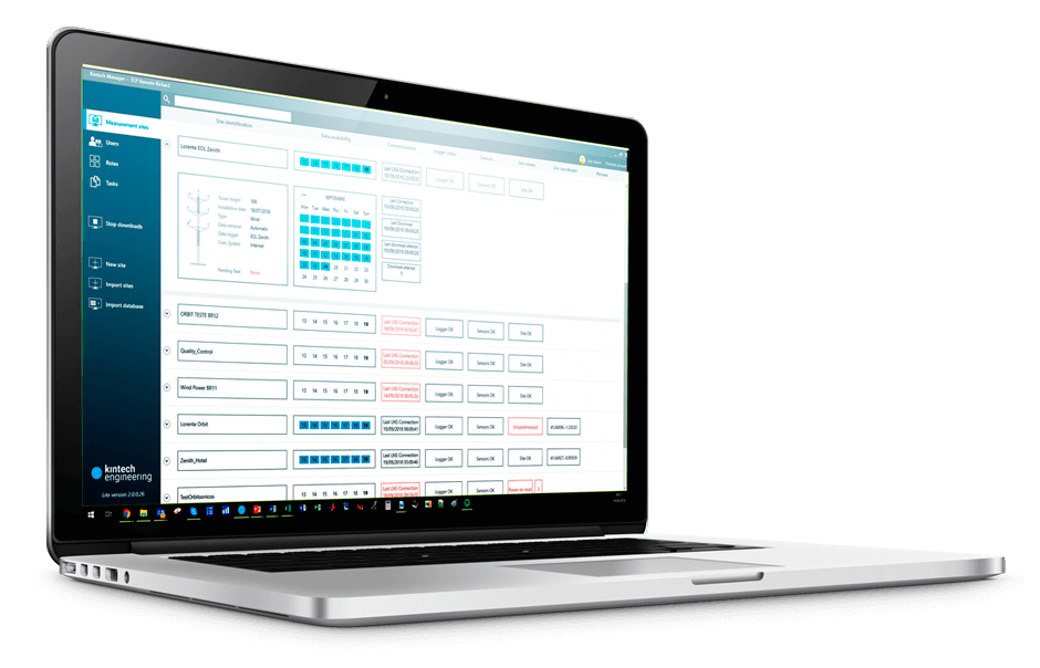 Atlas Desktop Software installed on laptop