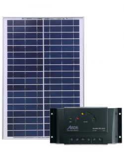 SolarPowerSupplywithWsolarpanelandchargeregulator